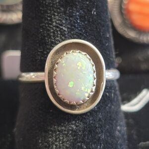 Beautiful Navajo Made Opal Ring Size 8.5